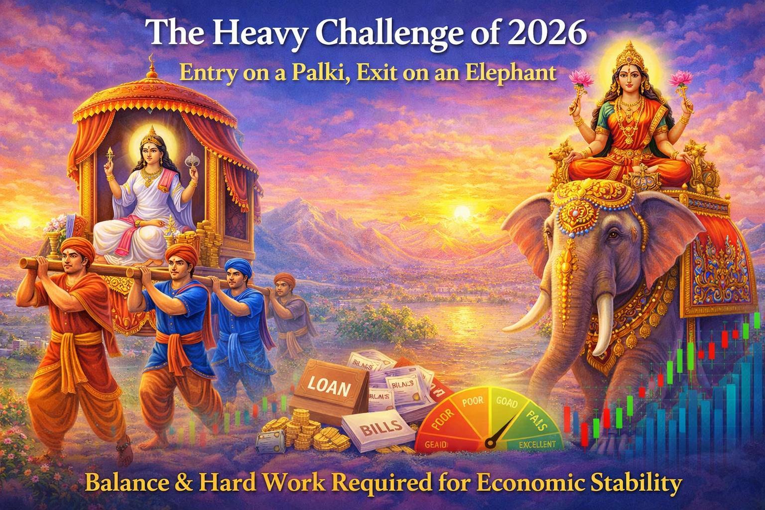 Riding the Palki: What the Goddess’s Choice of Vehicle Predicts for India’s Economy in 2026