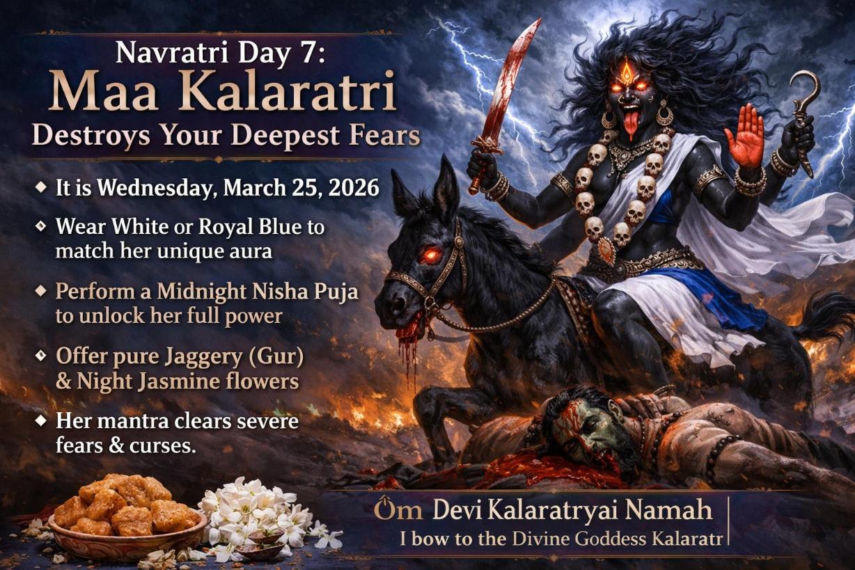 Chaitra Navratri 2026 Day 7: Maa Kalaratri Puja Vidhi, Vrat and Significance