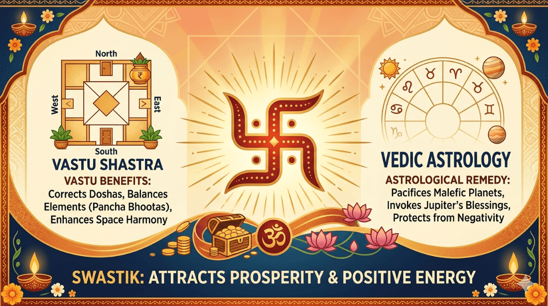 Swastik Symbol in Vastu & Astrology: Meaning, Benefits, and How It Attracts Prosperity & Positive Energy